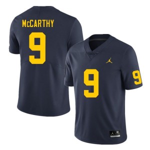 Michigan Wolverines #9 J.J. McCarthy Men's Navy College Football Jersey 783407-641