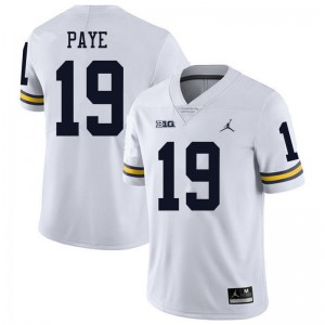 Michigan Wolverines #19 Kwity Paye Men's White College Football Jersey 525772-723