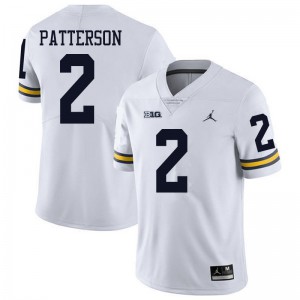 Michigan Wolverines #2 Shea Patterson Men's White College Football Jersey 581550-435