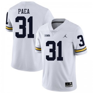 Michigan Wolverines #31 Phillip Paea Men's White College Football Jersey 627006-787