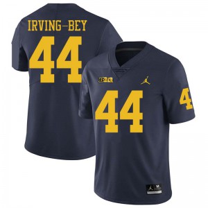 Michigan Wolverines #44 Deron Irving-Bey Men's Navy College Football Jersey 493064-615