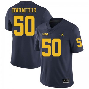 Michigan Wolverines #50 Michael Dwumfour Men's Navy College Football Jersey 645288-815
