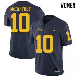 Michigan Wolverines #10 Dylan McCaffrey Women's Navy College Football Jersey 231565-478