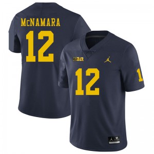 Michigan Wolverines #12 Cade McNamara Men's Navy College Football Jersey 423137-598