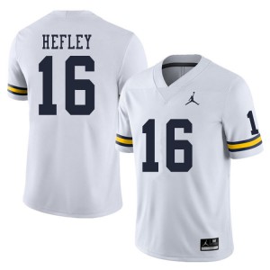 Michigan Wolverines #16 Ren Hefley Men's White College Football Jersey 801847-796