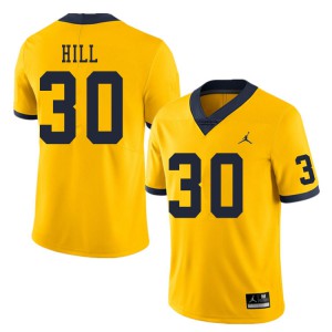 Michigan Wolverines #30 Daxton Hill Men's Yellow College Football Jersey 664143-731