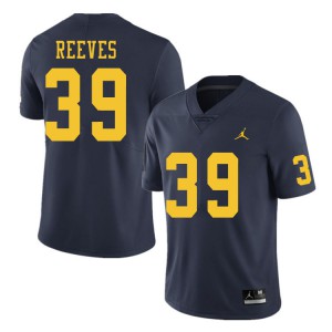 Michigan Wolverines #39 Lawrence Reeves Men's Navy College Football Jersey 603597-517