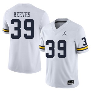 Michigan Wolverines #39 Lawrence Reeves Men's White College Football Jersey 285045-357