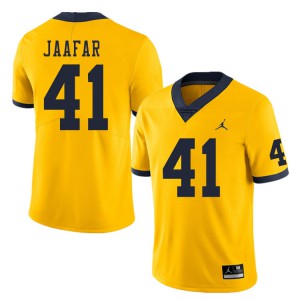 Michigan Wolverines #41 Abe Jaafar Men's Yellow College Football Jersey 957160-267