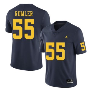 Michigan Wolverines #55 Nolan Rumler Men's Navy College Football Jersey 854655-506