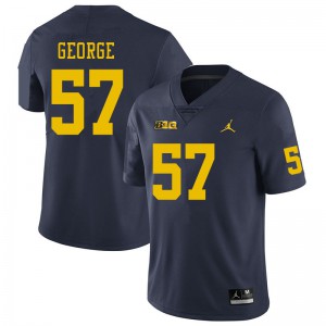 Michigan Wolverines #57 Joey George Men's Navy College Football Jersey 864086-608