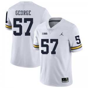 Michigan Wolverines #57 Joey George Men's White College Football Jersey 727930-881