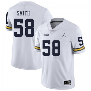 Michigan Wolverines #58 Mazi Smith Men's White College Football Jersey 902468-255