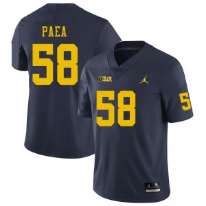 Michigan Wolverines #58 Phillip Paea Men's Navy College Football Jersey 974168-352