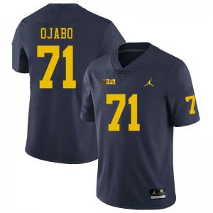 Michigan Wolverines #71 David Ojabo Men's Navy College Football Jersey 158211-478