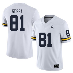 Michigan Wolverines #81 Will Sessa Men's White College Football Jersey 538485-531