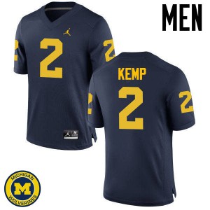 Michigan Wolverines #2 Carlo Kemp Men's Navy College Football Jersey 335790-172