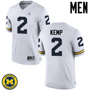 Michigan Wolverines #2 Carlo Kemp Men's White College Football Jersey 933368-551