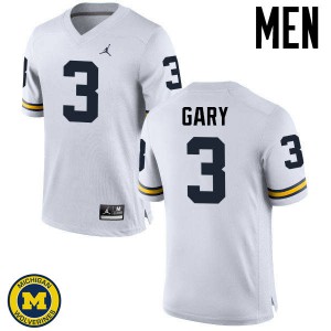 Michigan Wolverines #3 Rashan Gary Men's White College Football Jersey 456211-676