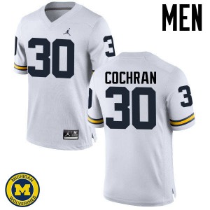 Michigan Wolverines #30 Tyler Cochran Men's White College Football Jersey 274871-624