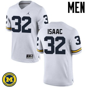 Michigan Wolverines #32 Ty Isaac Men's White College Football Jersey 340453-980