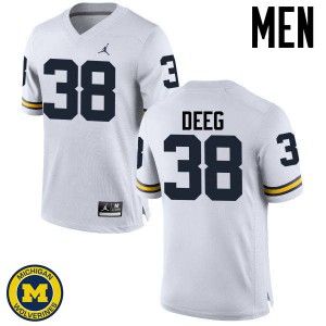 Michigan Wolverines #38 Bradley Deeg Men's White College Football Jersey 998067-681