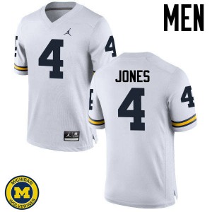 Michigan Wolverines #4 Reuben Jones Men's White College Football Jersey 270702-860