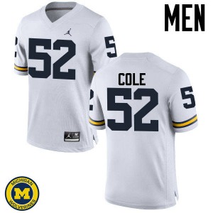 Michigan Wolverines #52 Mason Cole Men's White College Football Jersey 744776-656