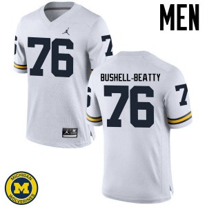 Michigan Wolverines #76 Juwann Bushell-Beatty Men's White College Football Jersey 388031-297