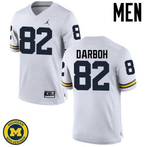 Michigan Wolverines #82 Amara Darboh Men's White College Football Jersey 565738-676