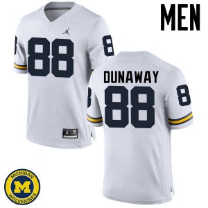 Michigan Wolverines #88 Jack Dunaway Men's White College Football Jersey 472178-197