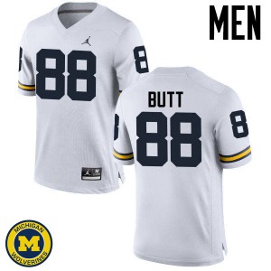 Michigan Wolverines #88 Jake Butt Men's White College Football Jersey 951710-211