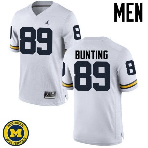 Michigan Wolverines #89 Ian Bunting Men's White College Football Jersey 377759-462