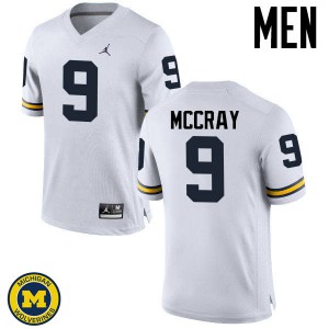 Michigan Wolverines #9 Mike McCray Men's White College Football Jersey 176256-385