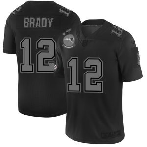 New England Patriots #12 Tom Brady Men's Black 2019 Stitched Salute to Service Limited Jersey 839170-509