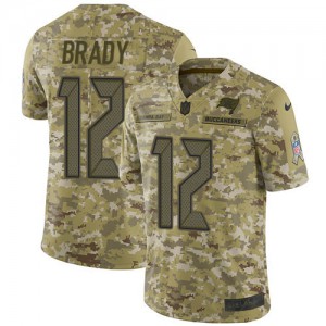 Tampa Bay Buccaneers #12 Tom Brady Youth Camo 2018 Stitched Limited Salute to Service Jersey 247821-928