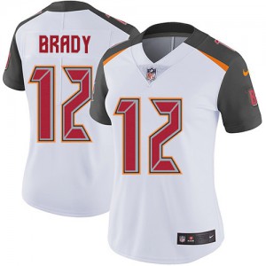 Tampa Bay Buccaneers #12 Tom Brady Women's White Limited Stitched Vapor Untouchable Jersey 481105-941