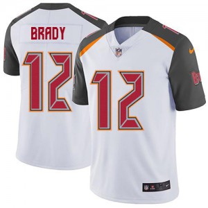 Tampa Bay Buccaneers #12 Tom Brady Youth White Limited Stitched Vapor Untouchable Jersey 495247-974