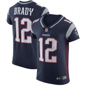 New England Patriots #12 Tom Brady Men's Navy Blue Vapor Untouchable Team Color Stitched Elite Jersey 716278-204
