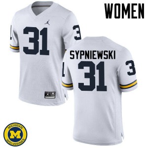 Michigan Wolverines #31 Scott Sypniewski Women's White College Football Jersey 624511-678