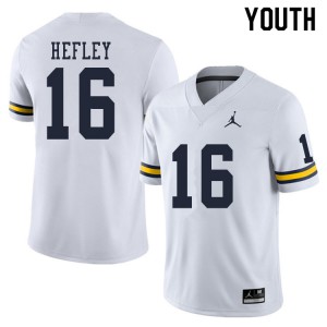 Michigan Wolverines #16 Ren Hefley Youth White College Football Jersey 151910-533