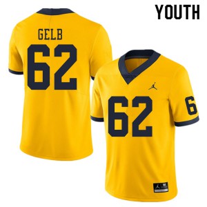 Michigan Wolverines #62 Mica Gelb Youth Yellow College Football Jersey 120321-966