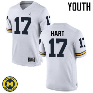 Michigan Wolverines #17 Will Hart Youth White College Football Jersey 408043-798