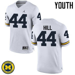 Michigan Wolverines #44 Delano Hill Youth White College Football Jersey 231789-977