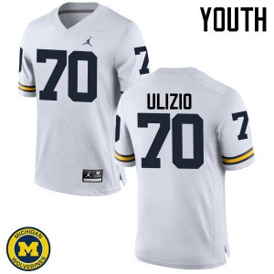 Michigan Wolverines #70 Nolan Ulizio Youth White College Football Jersey 757698-845