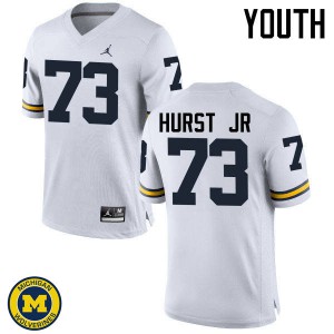 Michigan Wolverines #73 Maurice Hurst Jr Youth White College Football Jersey 187158-606